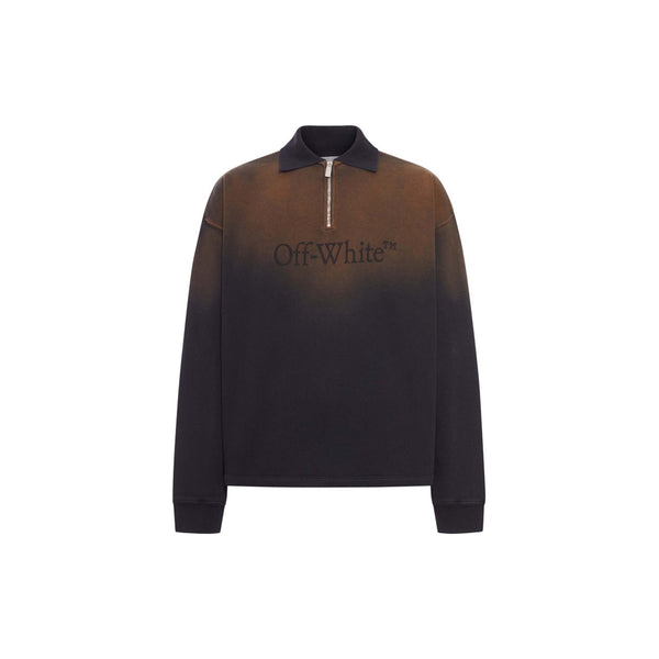 Laundry Fleece Long Sleeve Polo (Dirty Black/Dirty Brown)