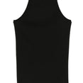 Racer Back Tank Top In Cotton (Black)