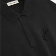 Embroidered Classic Polo Sweatshirt (Vintage Black)