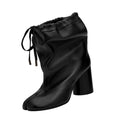 Tabi Drawstring Ankle Boots (Black)