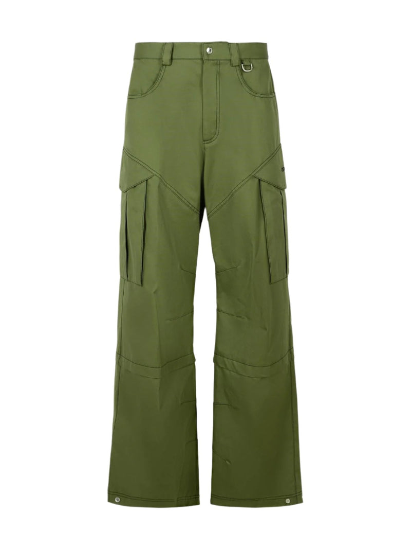 Straight Cargo Pants (Army Green/Black)