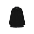 Chain Stitch Zip Opened Shirt (Black)