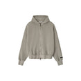 Embroidered Classic Full Zip Hoodie (Smoke Grey)