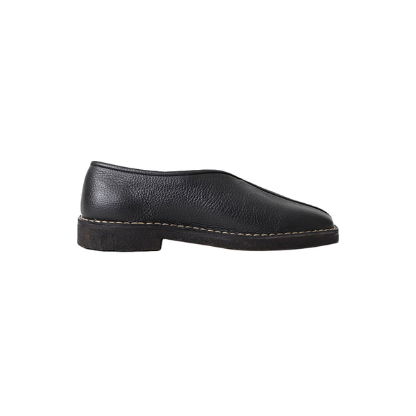 Piped Crepe Slippers (Black)