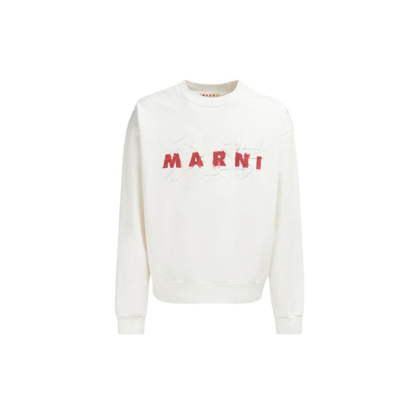 Marni Sweatshirt with Logo (Natural White)