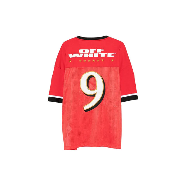 Type Logo Mesh Football Short Sleeve T-shirt (Red/White)