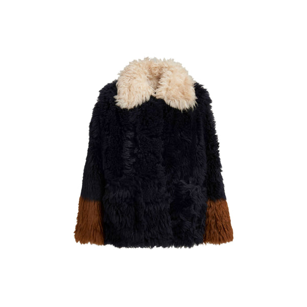 Long-hair Shearling Jacket (Lightnavy)