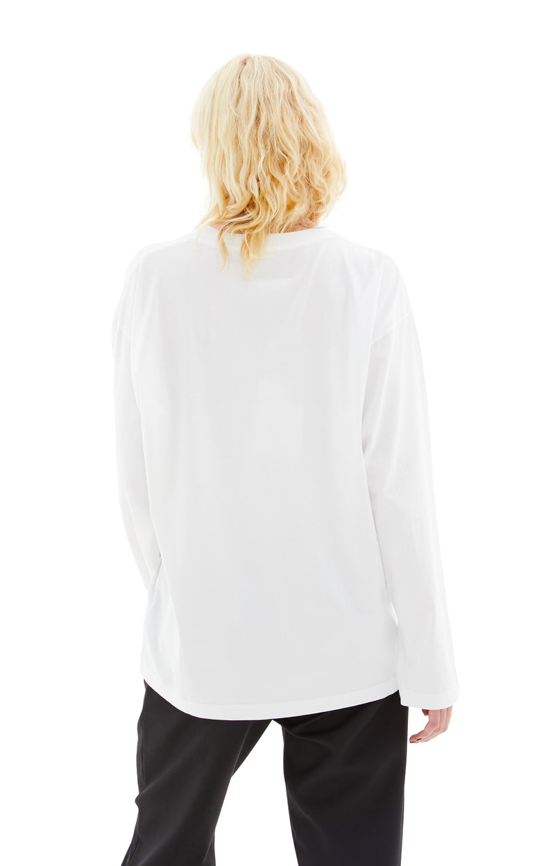 Long Sleeve T-Shirt w/Logo (White)