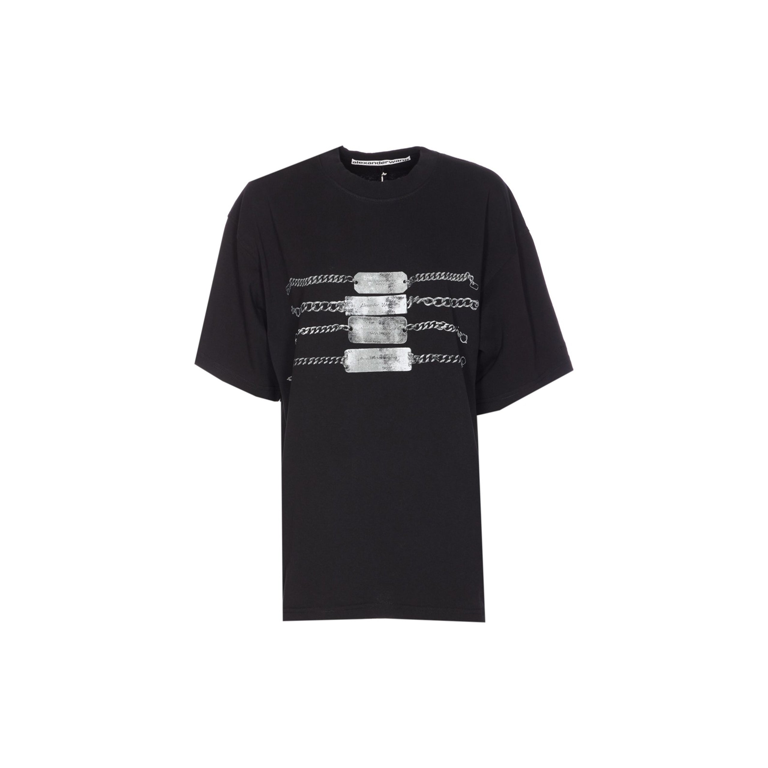 Tees With Chain Short Sleeve Tee W/ Chain Graphic (Black) – tons-shop
