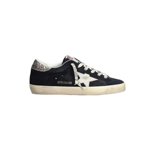 Women's Super-star Suede Sneakers (Blue/White/Silver)