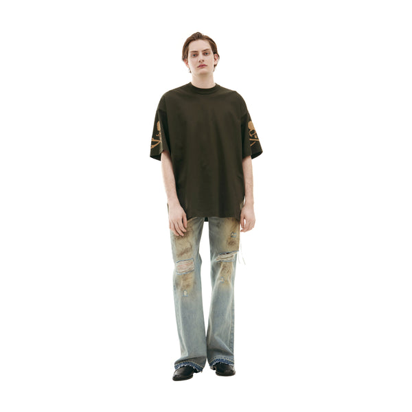 T-shirt With Logo On Sleeves (Green)