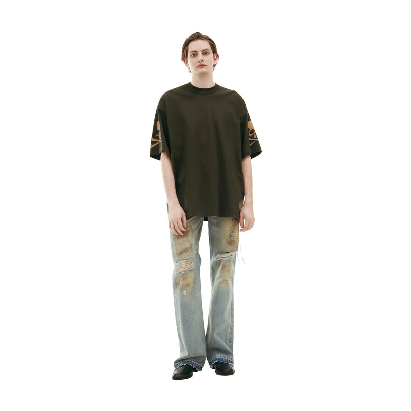 T-shirt With Logo On Sleeves (Green)