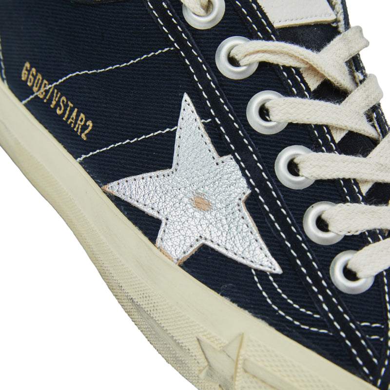 V-Star Canvas Sneakers (Navy/Silver)