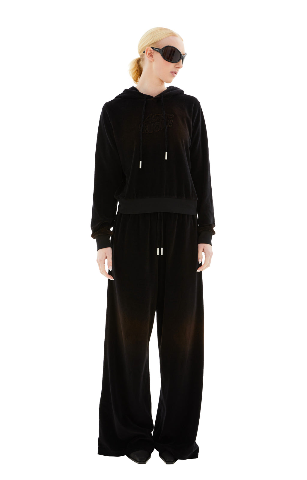 Velour Hooded Sweater
