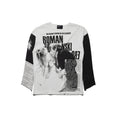 Roman Oversized Long Sleeved T-shirt (Faded White/Black)