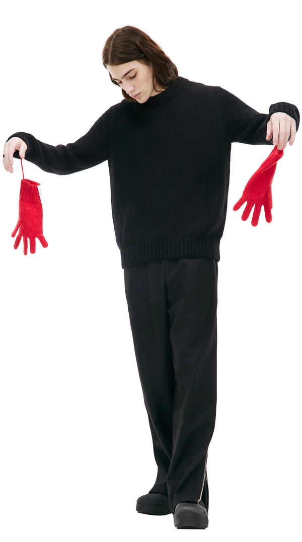 Gloves Mohair Jumper (Black/Red)