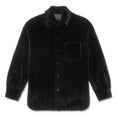 Buttoned Long-Sleeved Reversible Jacket (Black)