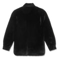 Buttoned Long-Sleeved Reversible Jacket (Black)