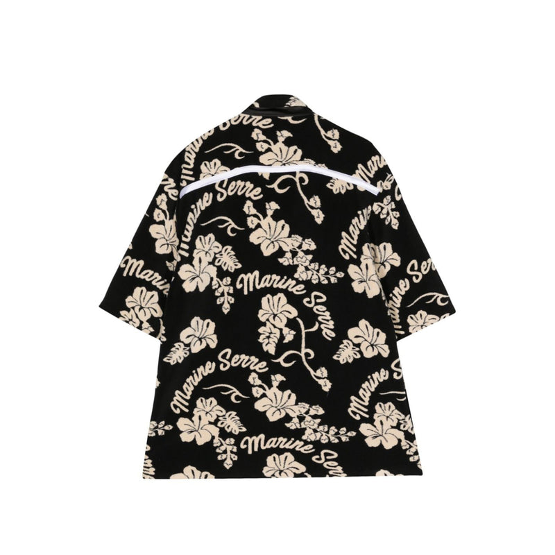 Jersey Jacquard Towels Bowling S/S Shirt (Black)