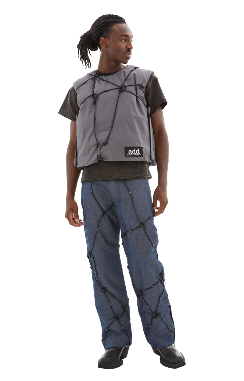 Vest w/Down Padding (Grey)