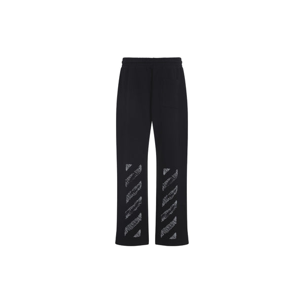 Scribble Diag Sweatpants (Black/White)