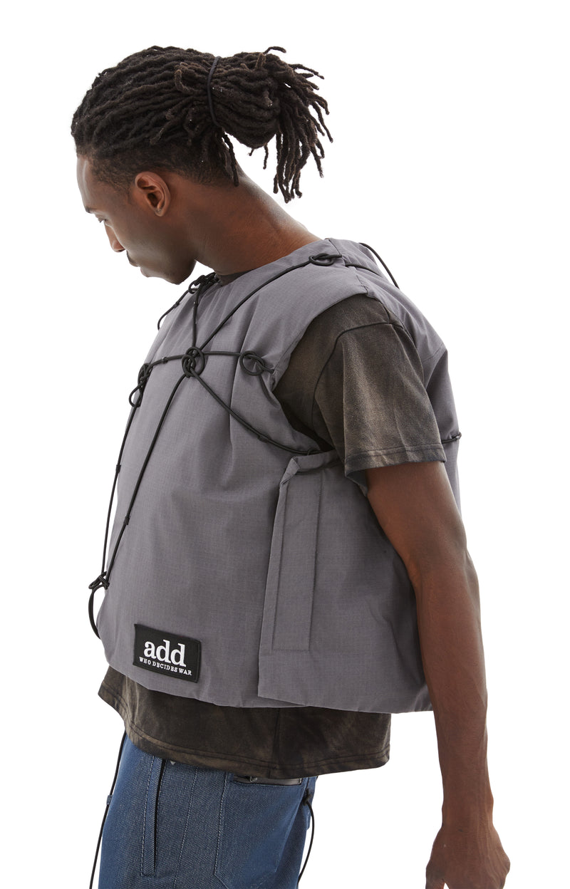 Vest w/Down Padding (Grey)