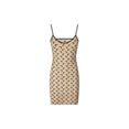 Moon Printed Jersey Straps Mini Dress (Tan)