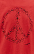 Peace Sign Sweatshirt in Red