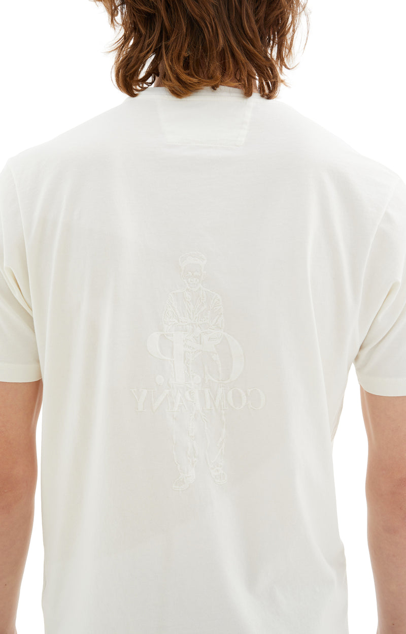24/1 Jersey Artisanal Card T-Shirt (Gauze White)