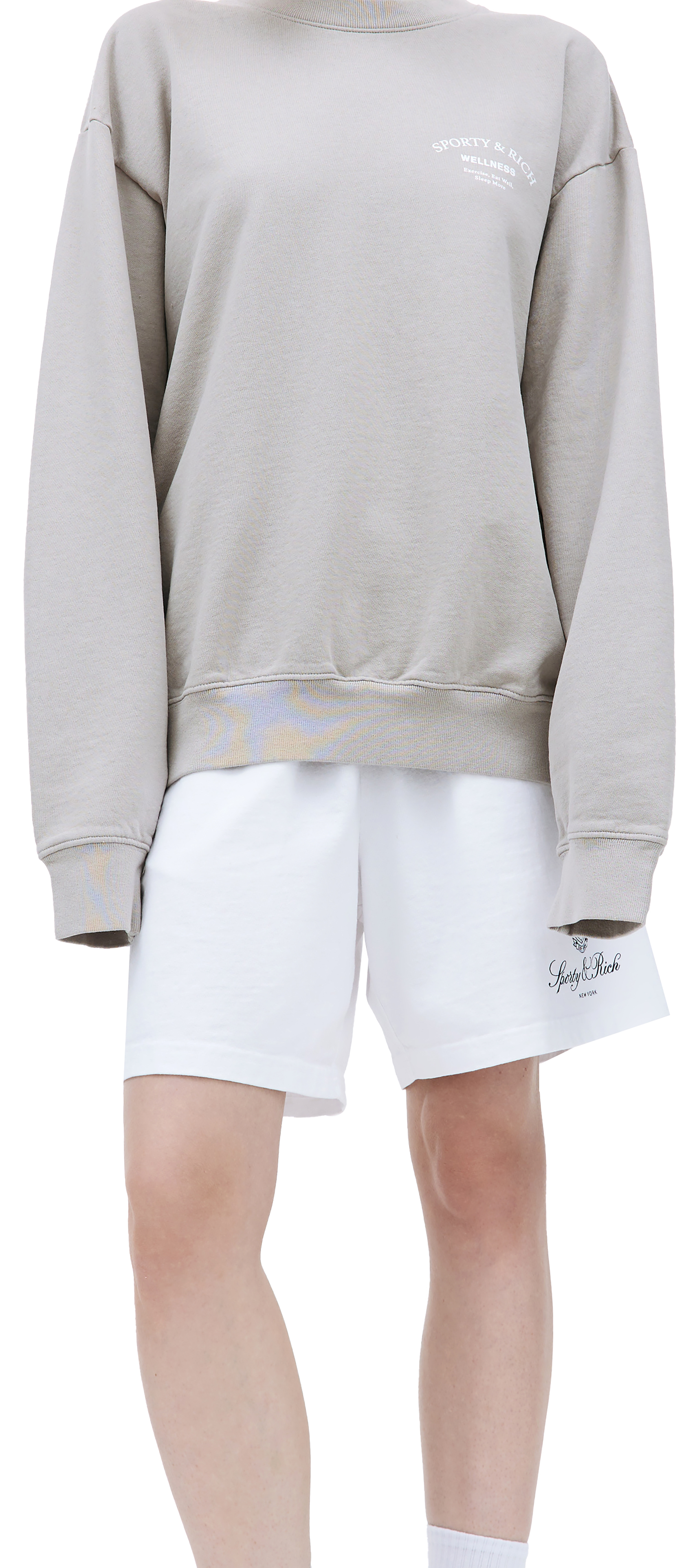 Wellness Studio Crewneck (Dove/White)