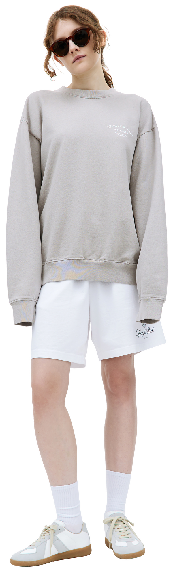 Wellness Studio Crewneck (Dove/White)