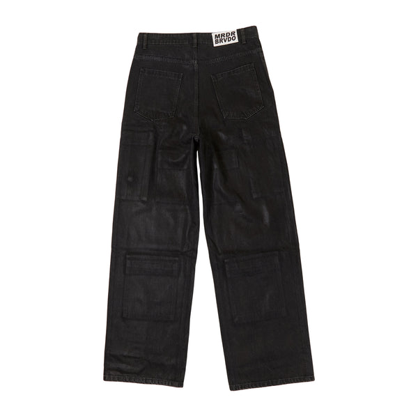 Waxed Cargo Pants (Coal)