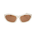 x Linda Farrow Rectangle Sunglasses (Sun Taupe/Silver/Brown)