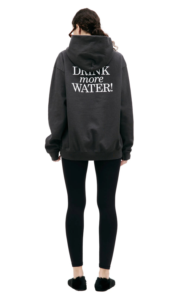 New Drink More Water Hoodie (Faded Black)