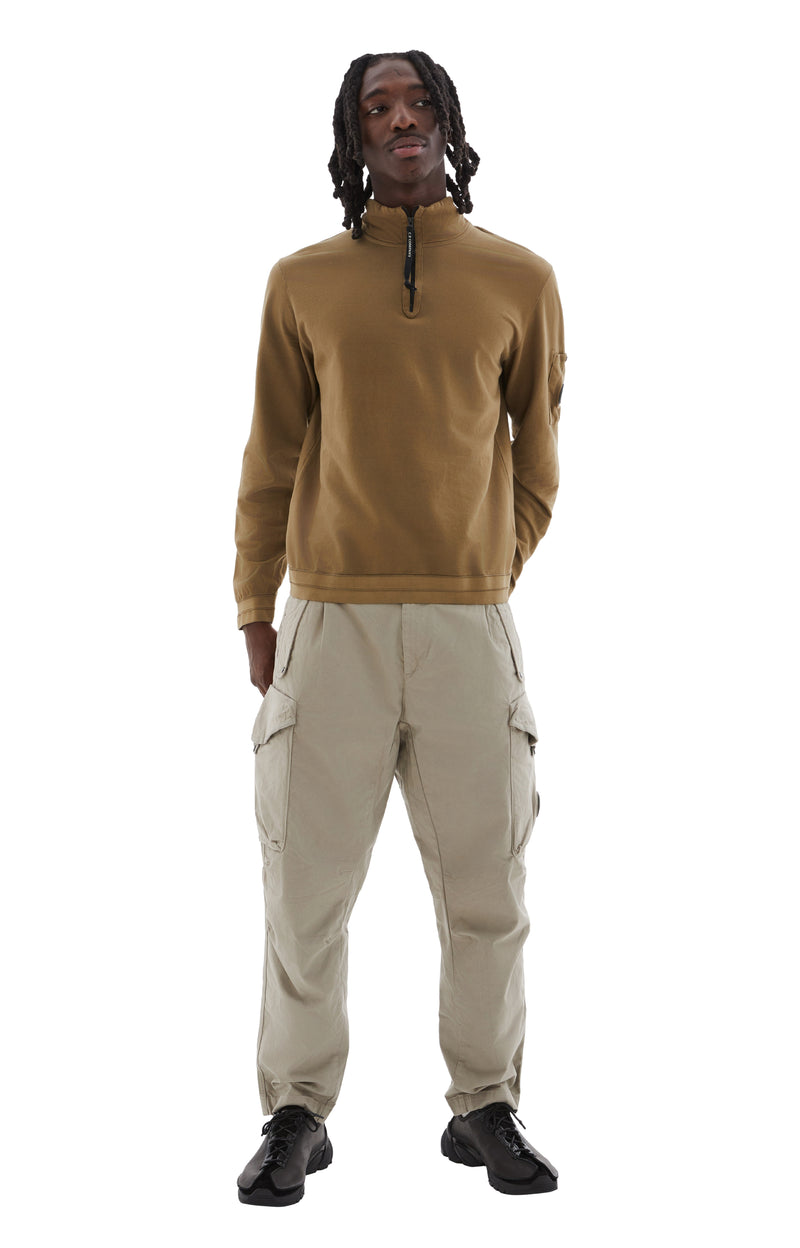 Light Fleece Zipped Sweatshirt (Butternut)