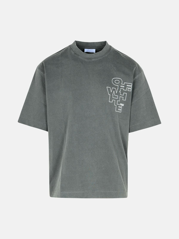 Outline Arrow Skate Short Sleeved T-shirt (Black/White)