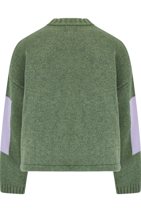 Intarsia Print Sweater (Green)