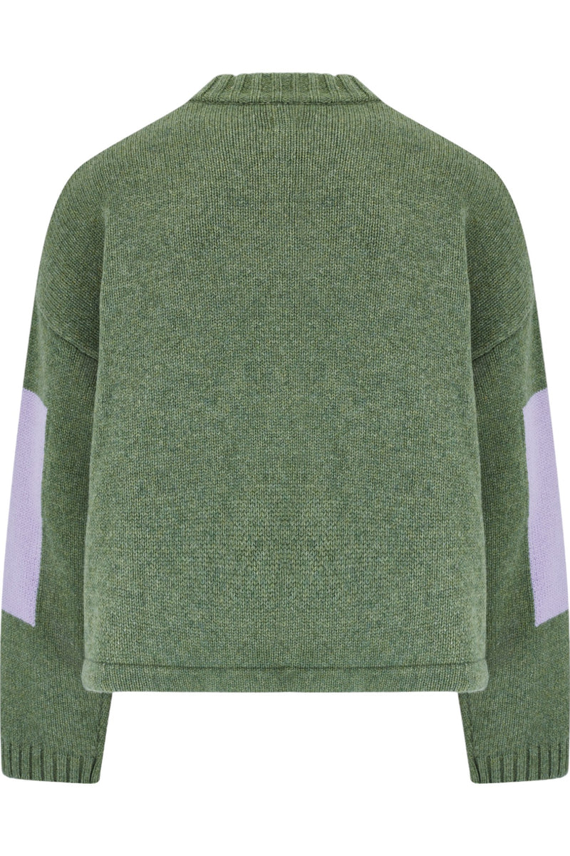 Intarsia Print Sweater (Green)