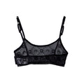 Moonogram Mesh Flock Bralette (Black)