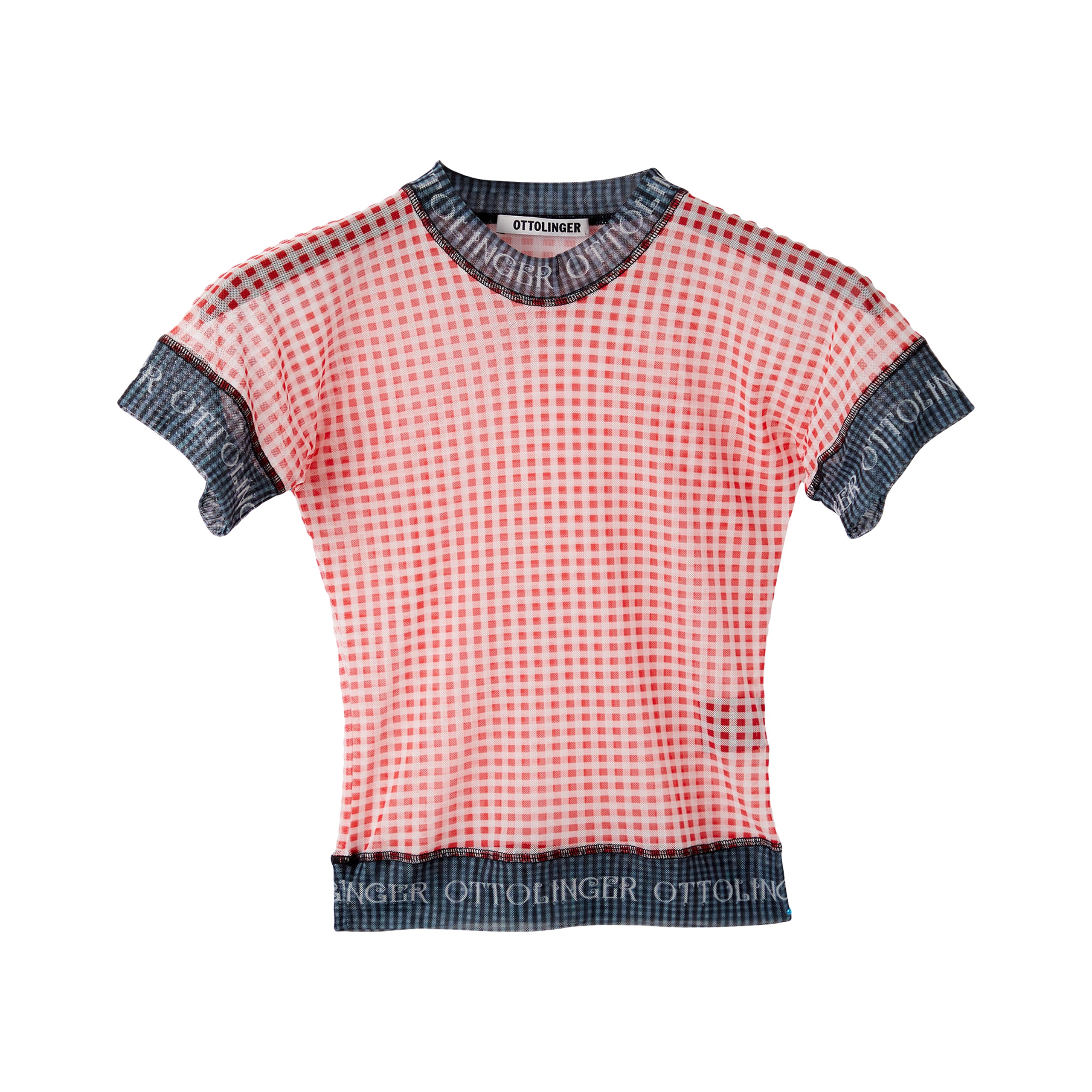 Mesh T-Shirt (Gingham Print)