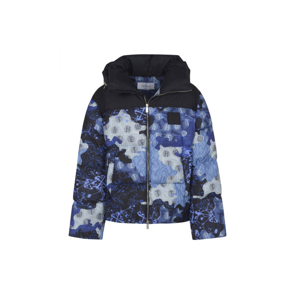 Rip Down Puffer Jacket (Camouflage/Black)