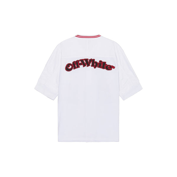 Gothic Logo Hybr Baseball Shirt (White/Red)