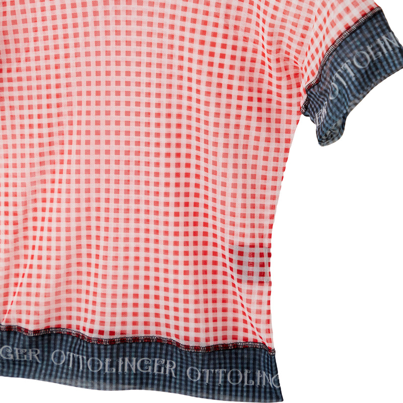 Mesh T-Shirt (Gingham Print)