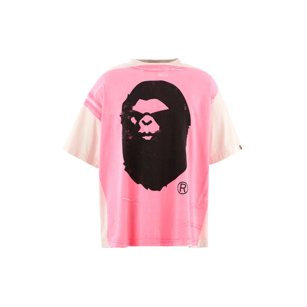 Handprint Bape Short Sleeve Tee (White/Pink)