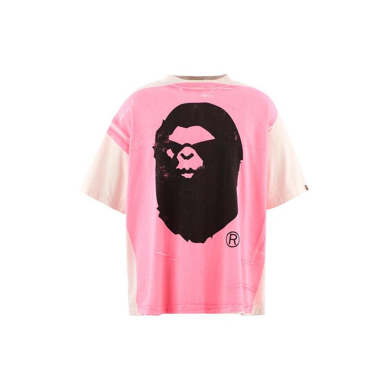 Handprint Bape Short Sleeve Tee (White/Pink)