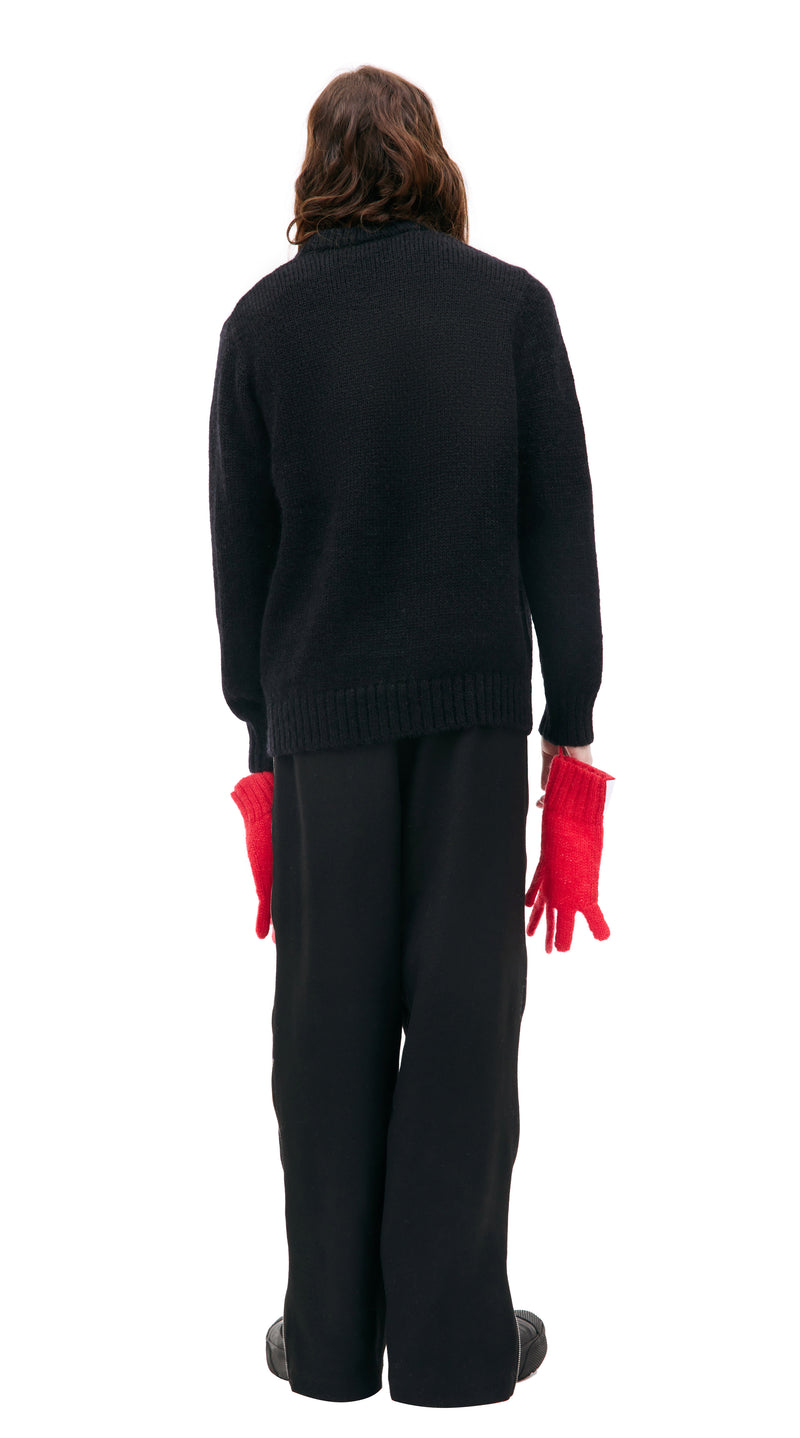 Gloves Mohair Jumper (Black/Red)