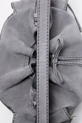 Multipocket Suede Bucket Bag (Cold Grey)