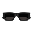 Squared Sharp Shape Sunglasses (Black/Crystal/Grey)