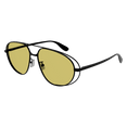 Aviator Shape Sunglasses (Black/Yellow)