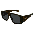 Wide Rectangular Sunglasses (Havana/Grey)